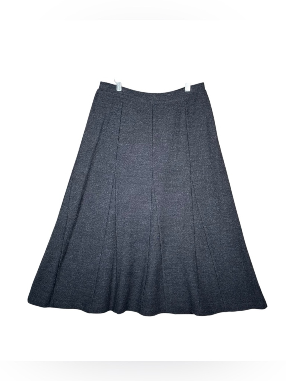 EILEEN FISHER Boiled Wool Midi Flared Skirt in charcoal - Picture 8 of 8